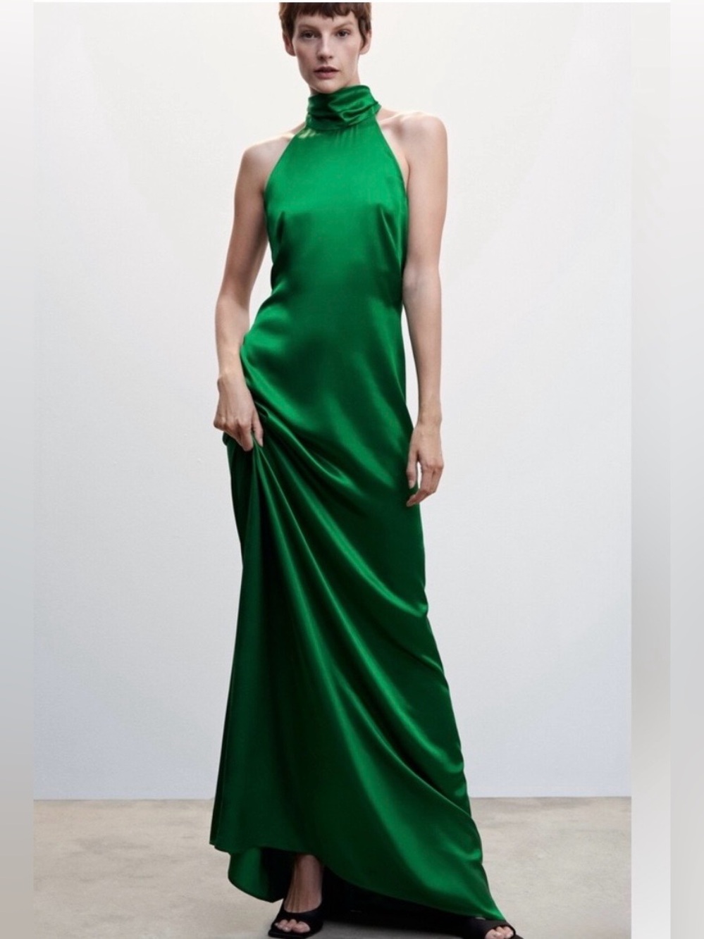 Emerald Green Halter Maxi Dress